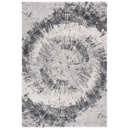 Safavieh 4 ft. 5 in. x 6 ft. 5 in. Retro 500 Vintage Rectangle Power Loomed Rug - Gray & Ivory RET557F-4